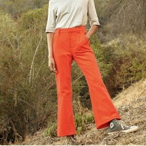 NWT Outerknown Avery cord trousers size 4  corduroy wide leg flare